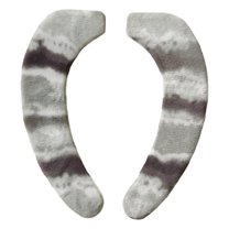 SSNTSY Toilet Seat Cover, Bathroom Toilet Seat Cushion, Washable Plush Toilet Warm Seat with Parallel Stripe Design for Home Hotel Decoration