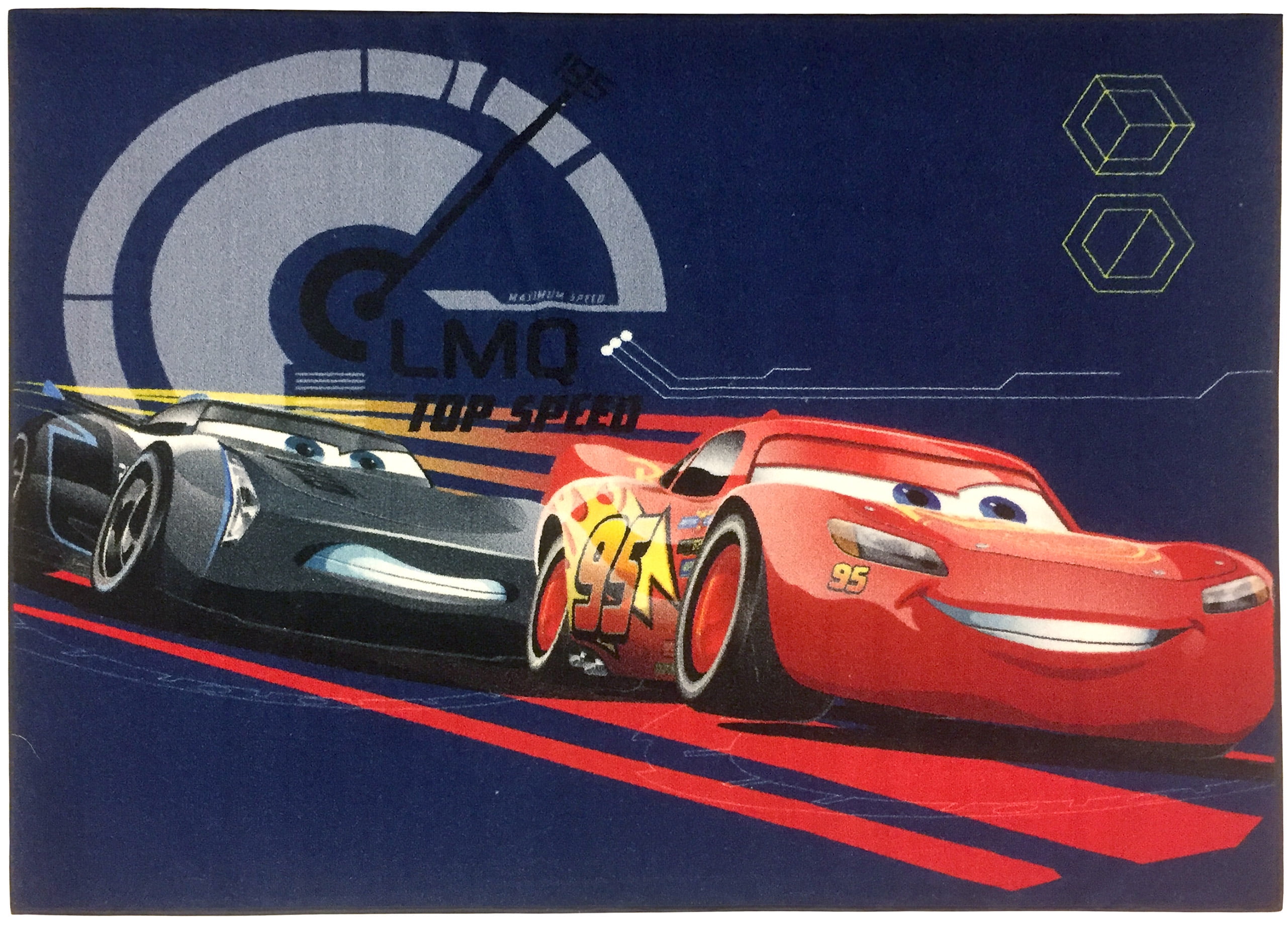 Disney Pixar CARS Lightning McQueen Red Slip Stream Supercars Cotton Fabric YARD 