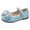 Blue, variant on Xijirk Girls Sandals,Pearl Decoration Flat Bottom Lightweight Comfortable Hook Loop Princess Shoes for Casual and Dressy Wear,Toddler Sandals,Pink,5-5.5 Years