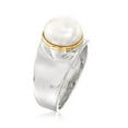 thumbnail image 3 of Ross-Simons 9.5-10mm Cultured Pearl Ring in Sterling Silver With 14kt Gold, Women's, Adult, 3 of 6