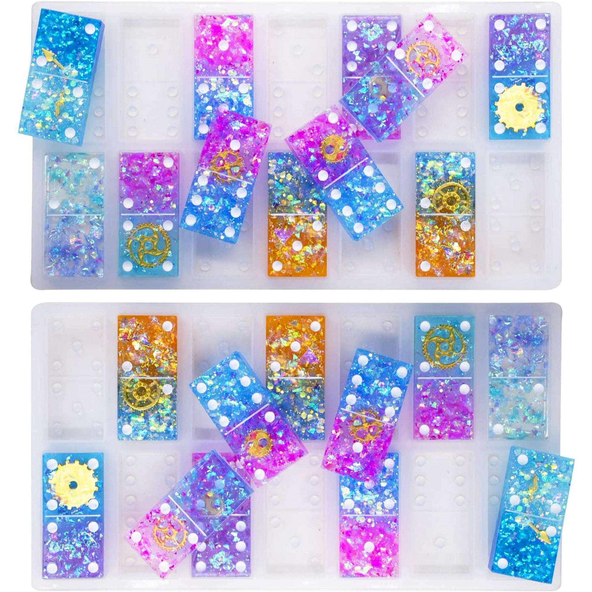 1pc 28 Square Silicone Mold For Dominoes, Resin Dropping & Crystal Glue Mold  For Diy Cute Cartoon Patterns, Suitable For Kids' Play And Early  Mathematics Education Learning Toys