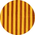 thumbnail image 1 of Ahgly Company Machine Washable Indoor Round Abstract Yellow Modern Area Rugs, 6' Round, 1 of 4