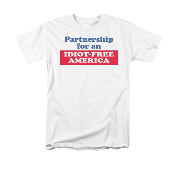 Partnership For An Idiot-Free America Humorous Funny Saying Adult T-Shirt