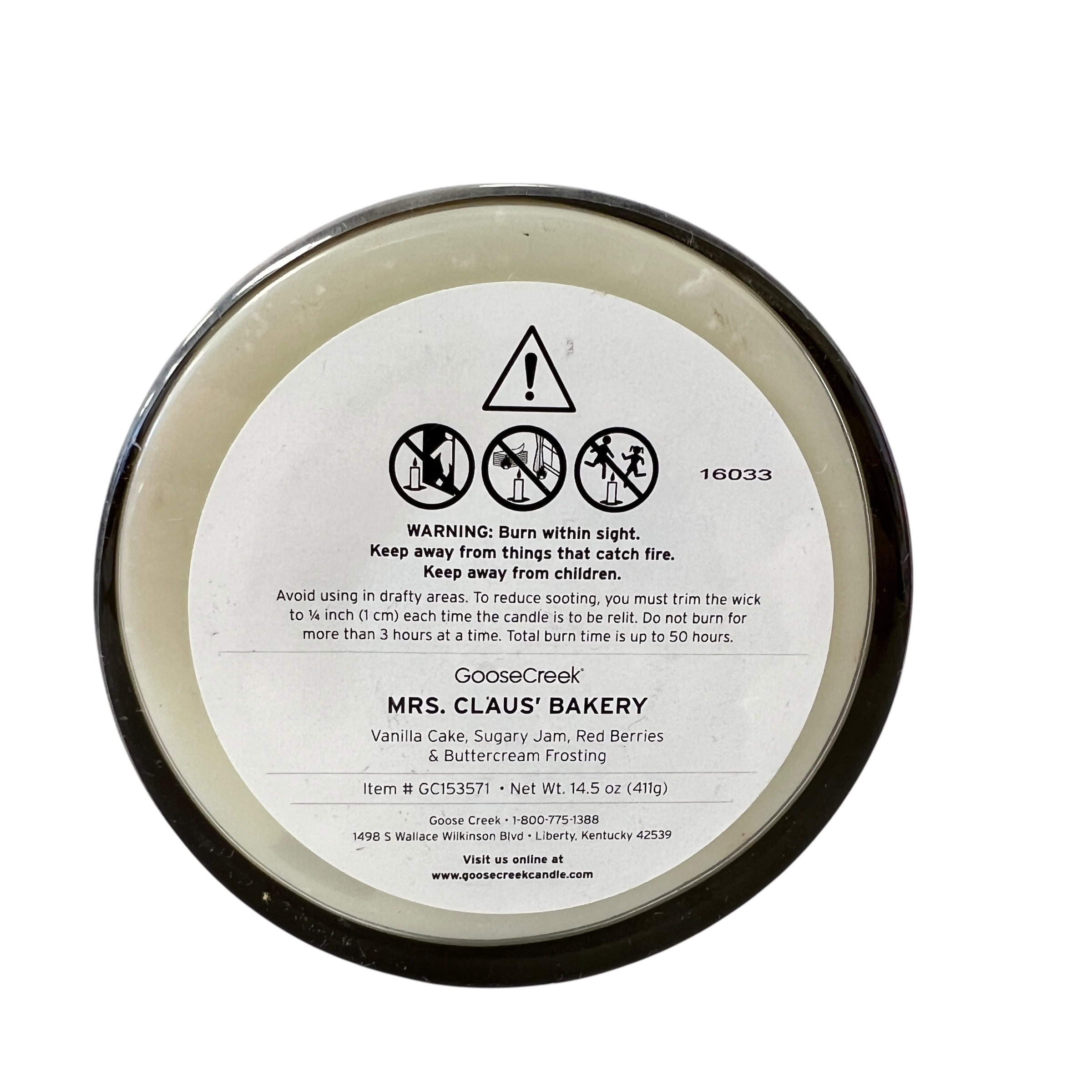 Goose Creek Mrs. Claus' Bakery Scented 3 Wick Candle 14.5 oz