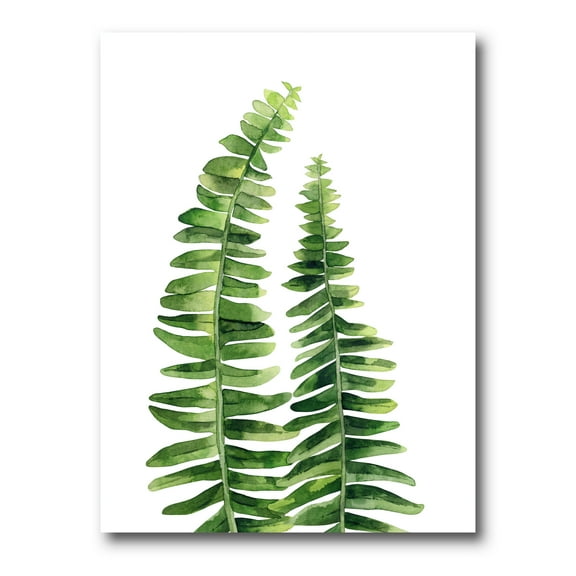 Designart ' Fern Plant Leaves Detail IV ' Farmhouse Canvas Wall Art Print