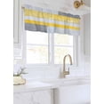 thumbnail image 3 of Valances for Windows Yellow Gray Brush Rod Pocket Cafe Window Treatments Valance Curtains for Kitchen Bathroom Laundry Basement Windows 54"x18", 3 of 9
