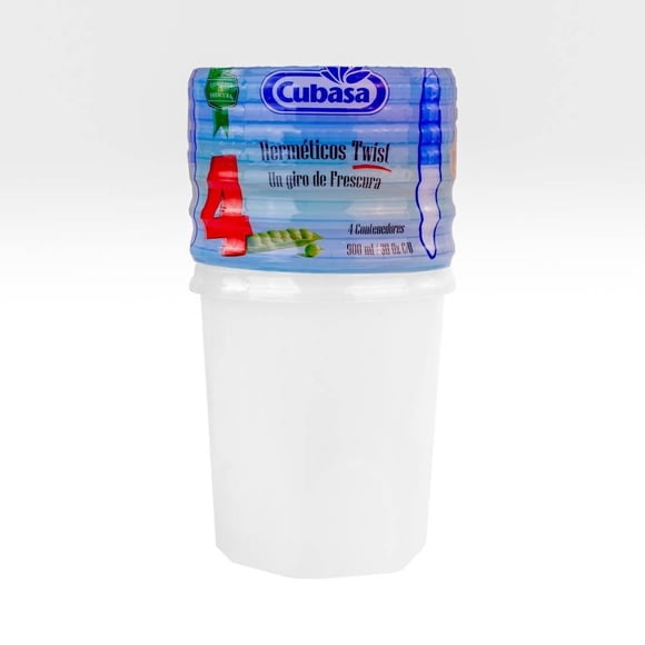 Herméticos Cubasa 4 Piezas Twist 900 ml Tapa Turquesa