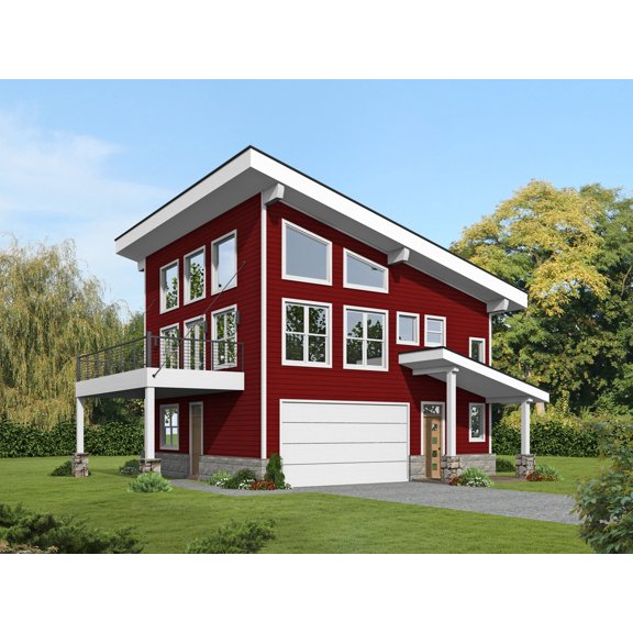 763-6003: Modern Contemporary 3 Bed, 2 Bath Luxury Home Plan, 1792 Sq Ft: Full Blueprints with License to Build by Home Plan Marketplace - Lesuto