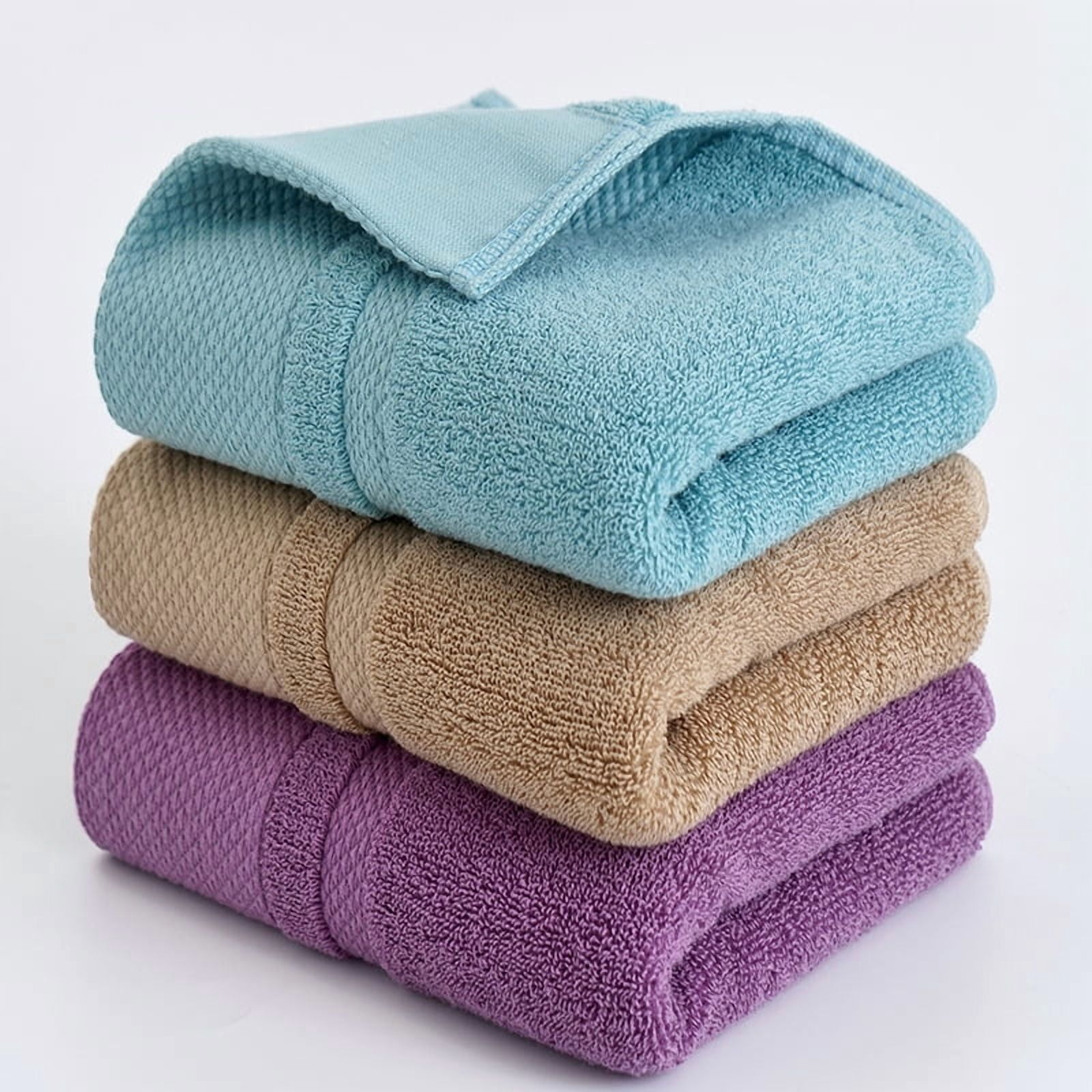 Zhuge 6-Piece Set Gray 35x75cm Pure Cotton Bath Towels, Ultra-Soft Absorbent Towels & Face Washcloths for Bathroom Use