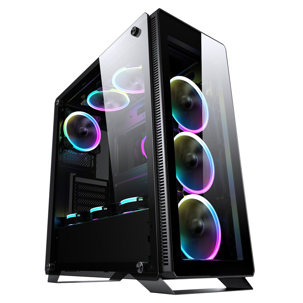 KUDOSALE Gaming Computer PC Desktop Case,ATX MATX ITX Desktop Computer