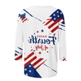 thumbnail image 5 of JTZGDY Plus Size 3/4 Length Sleeve Womens Tops Funny American Flag 4th of July Shirts Stars Stripes Patriotic Tshirts Trendy Holiday USA Flag Tunic Blouses Multicolor#09 S, 5 of 6