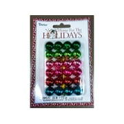 Darice Holiday Ball Ornament .59" Astd Met 24pc