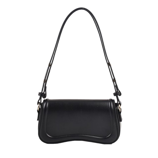 Bolso Cuero para Axila para Mujer Bolso Mano Versátil Bolso Informal (negro)