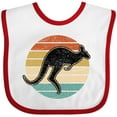 thumbnail image 3 of Inktastic Kangaroo Retro Australia Boys or Girls Baby Bib, 3 of 4