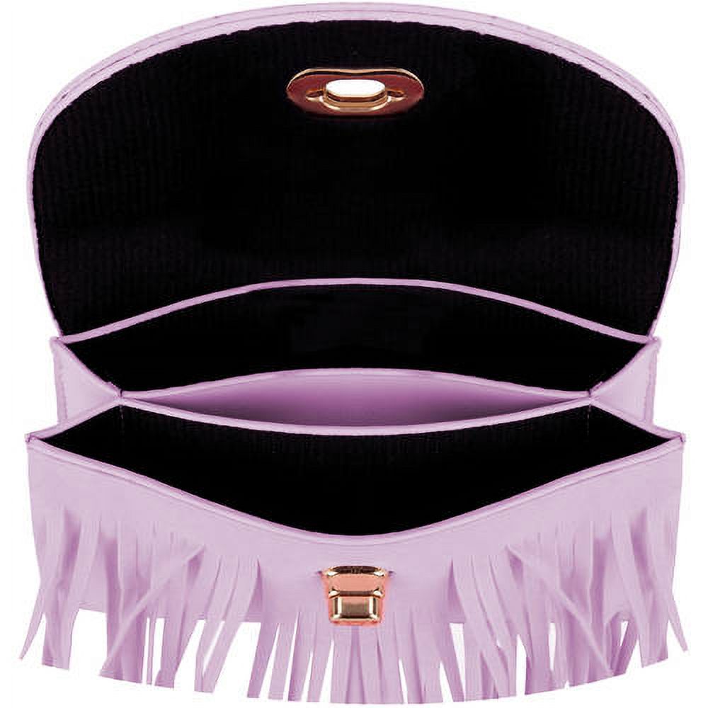 Women's Cute Compact Fringe Purse Shoulder Bag (Fits Cell Phones up to 6.25In x 3.1In)