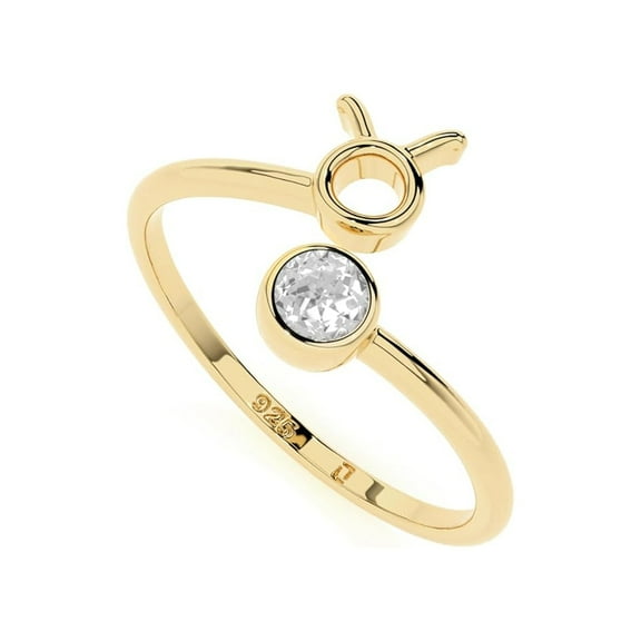 925 Sterling Silver Round 0.4 Ctw Moissanite Taurus Zodiac Birthstone Women Weddding Christmas Gift Ring
