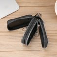 thumbnail image 3 of Bolso para llaves con cremallera y control remoto de coche de doble capa para hombre y mujer con ventana de espejo, bolso universal para llaves de coche, 3 of 5