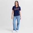 thumbnail image 3 of Women's Fanatics Navy Detroit Tigers Diva Race Ahead Raglan V-Neck T-Shirt, 3 of 5