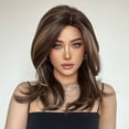 thumbnail image 2 of Women's Wig Side Parting Medium Length Wavy Hair Wig with, 2 of 8