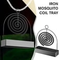 thumbnail image 2 of Iron Mosquito Coil Holder with Handle - Portable Fireproof Incense Burner for Outdoor Patio, Camping and Home Decor - Sturdy Hanging Design Compatible with Large Coils, Gifts for Mom and Gardeners, 2 of 7