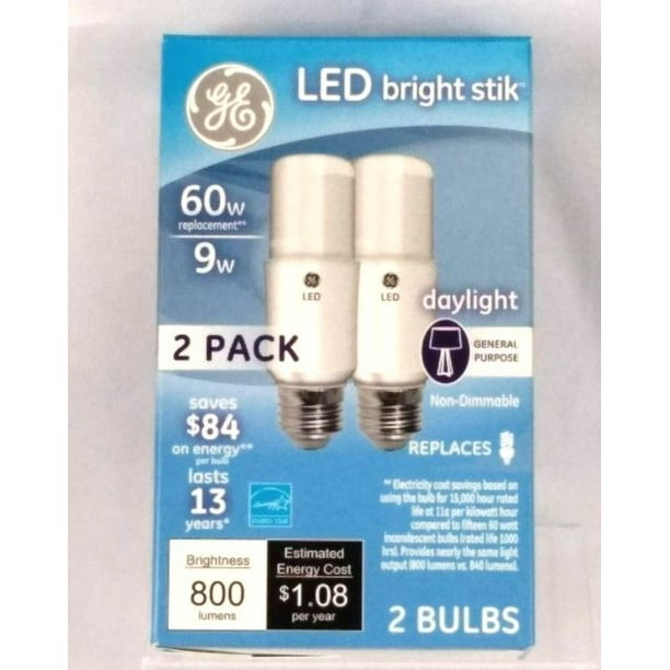 LED Bright Stik Watt Non-Dimmable 2 Count - Walmart.com