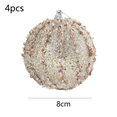 thumbnail image 2 of 4 Uds. Adornos de bolas de Navidad de 8cm adornos de espuma con purpurina decoraciones navideñas bolas de árbol, 2 of 5