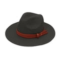 thumbnail image 2 of SAWOBUUN Women Wide Brim Sun Straw Hat with Leather Belt Foldable UV Protection Cap for Beach Travel Summer Outings, 2 of 7