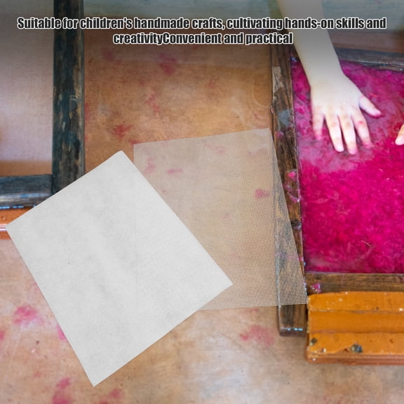 UPOUART 10 Sets White Paper Making Screen Mesh with Frame for Handmade Paper Crafting and Art Projects