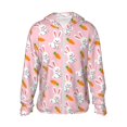 thumbnail image 1 of Sikiie Rabbit And Carrot Print Adult Sun Protection Hoodie, Long-sleeved Quick-drying Sun Protection Clothing, Suitable for Fishing, Swimming and Outdoor Activities-Small, 1 of 7