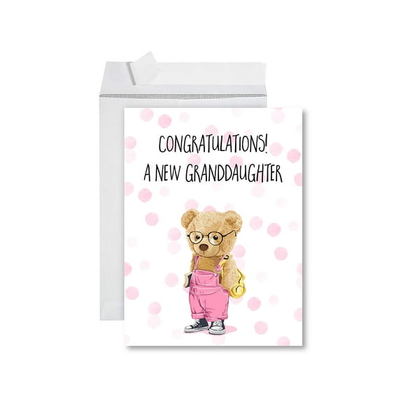 Koyal Wholesale Funny National Grandparents Day Jumbo Card, A New Granddaughter Card for Grandma and Grandpa, 1-Pack