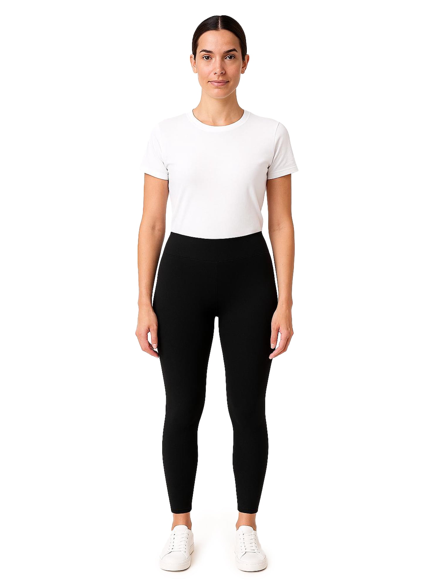 MUK LUKS Women's 2 Pair Jersey Fleece Lined Leggings, 2 Pack, Sizes S/M to 1X/2X