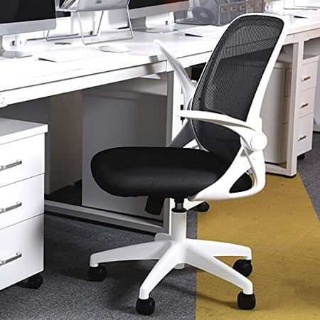 Office Chair Kerdom Ergonomic Desk Breathable Mesh Computer Comfy Swivel Task With Flip Up Armrests And Adjustable Height White Canada Office Chair Kerdom Ergonomic Desk, Modern Desk Chairs White