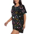 thumbnail image 2 of Haiem I love you Mom Pattern Pajama Set for Women 2 Piece Lounge Set Short Sleeve Tops and Shorts Soft Sleepwear-3X-Large, 2 of 7
