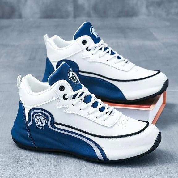 CORASUN Men's Waterproof PU Sneakers, Anti-slip PVC Sole Lace-up Work Boots, Casual Outdoor Trekking & Daily Walking Shoes for Students and Adults