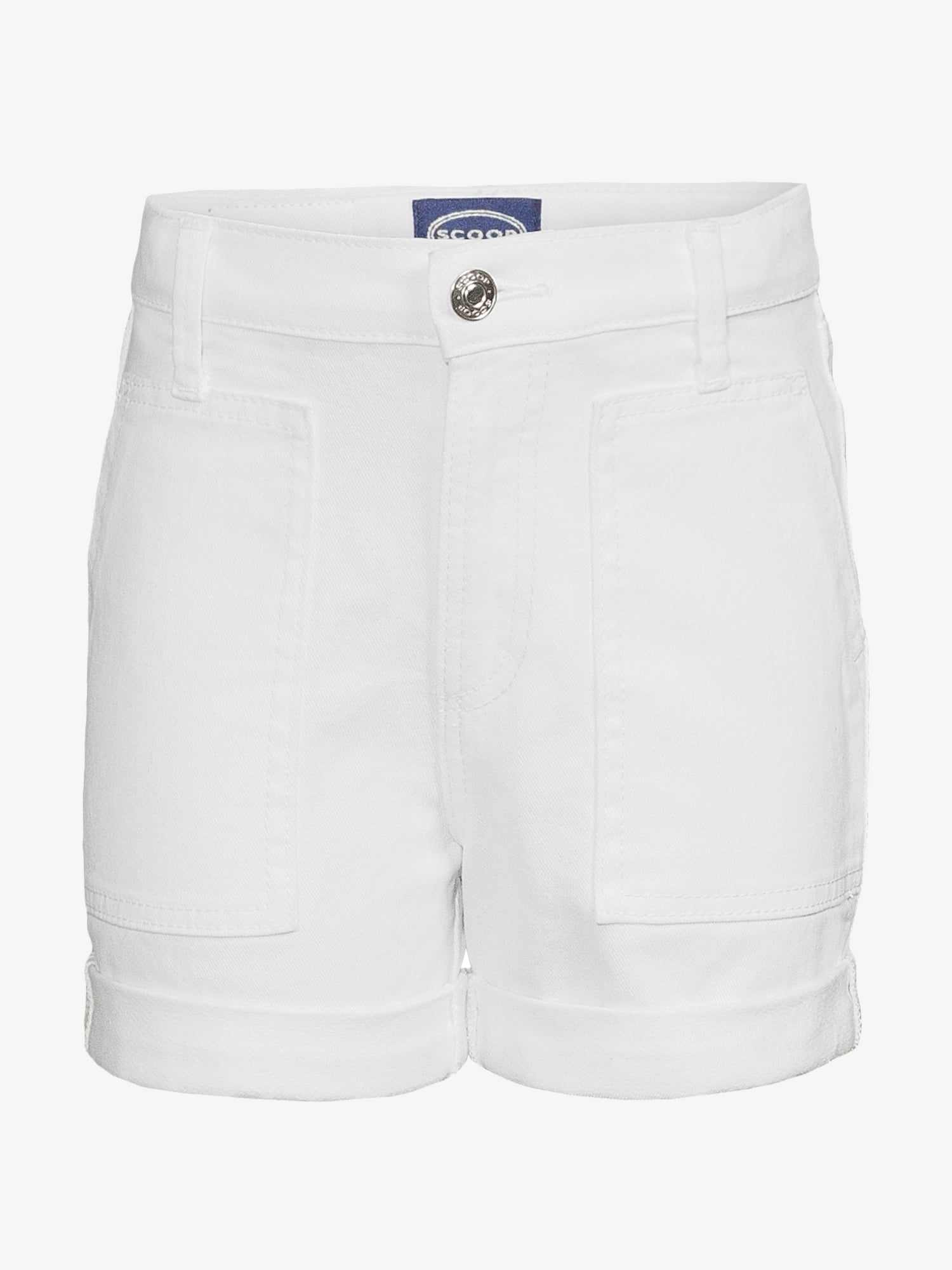 Scoop Girls High Rise Denim Utility Shorts, Sizes 4-12