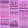 thumbnail image 1 of Ahgly Company Machine Washable Indoor Square Transitional Violet Purple Area Rugs, 5' Square, 1 of 7