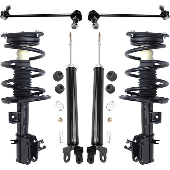 Detroit Axle - Front Struts and Coil Springs Rear Shock Absorbers Stabilizer Sway Bars Replacement for 2009-2014 Nissan Maxima - 6pc Set