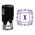 thumbnail image 1 of Printtoo Self Inking Square Swirl Border X Alphabet Monogram Initial Office Stationary R-40 Rubber Stamp, 1 of 3