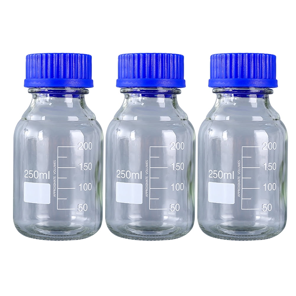 Bottle Glass Reagent Bottles Chemical Sample Container Graduated Vial