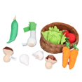 thumbnail image 2 of Cesta de verduras de felpa segura, suave, colorida, educación temprana, juguete para juego de imitación para bebés de 2 años a continuación, 2 of 14