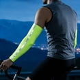 thumbnail image 5 of Athletic Arm Sleeves UV Protection Sports Sleeves with Cooling Fabric Night Riding Aem Sleeve with Reflective Stripe Free Size, 5 of 9