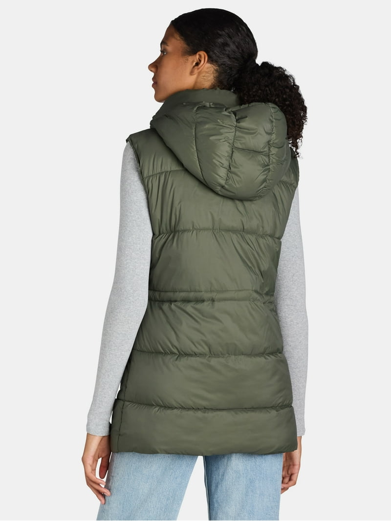 美品 Ｍサイズ 65/35 HOODED SIERRA VEST Ozark Trail Women's Cinched Waist Puffer Vest, Size XS-XL