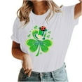 thumbnail image 6 of Inverlee Women's St Patrick's Day Tshirts Cute Shamrock Print T Shirts Loose Fit Short Sleeve Shirts Blouses Ireland Outfit Crew Neck Holiday T-shirt Tops, 6 of 6