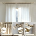 thumbnail image 4 of Yokila Farmhouse White And Brown Curtain Rods for Windows 18 to 60 Inches Adjustable Length Heavy Duty 1" Diameter Single Window Curtain Rod with Decorative Finials for Bedroom Living Room Kitchen, 4 of 12