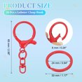thumbnail image 2 of Uxcell Lobster Claw Clasps Keychain, Metal Lobster Clasp Hook with Swivel Trigger Clips Flat Split Keychain Ring Red, 2 of 7