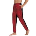 thumbnail image 3 of Kdxio Vintage Burgundy Pattern Joggers,Sweatpants for Men with Pockets-3X-Large, 3 of 5