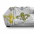 thumbnail image 3 of Mardi Gras Soft Flannel Fleece Throw Blanket, Fleur De Lis Motifs with Mardi Gras Pattern Traditional Lily Flowers Pattern, Cozy Plush for Indoor and Outdoor Use, 70" x 90", Multicolor, by Ambesonne, 3 of 6