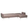 thumbnail image 2 of Baxton Studio Lanoma Clay Fabric Upholstered Convertible Sleeper Sofa, 2 of 6