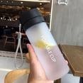 thumbnail image 3 of Taza de agua, taza de plástico, botella de agua deportiva, tapa doble esmerilada, color alto y taza de agua para mujeres y estudiantes, 3 of 5