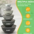 thumbnail image 5 of GARITIN Mixing Bowls with Lids Set, 12 Piece Plastic Nesting Bowls Set with 6 Prep Bowls and 6 Lids, Dishwasher, Microwave and Freezer Safe, for Preparing,Serving and Storing Food, 5 of 6